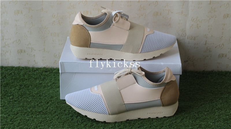 Balenciaga Race Runner Trainers Cream